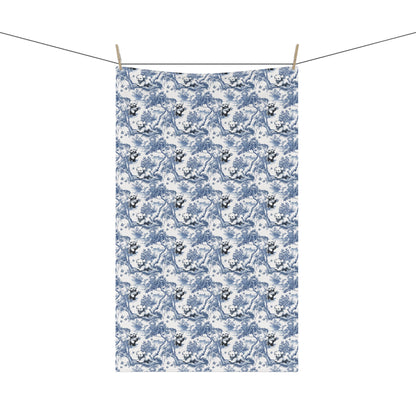 Bichon Frise Cotton Tea Towels - Toile Pattern