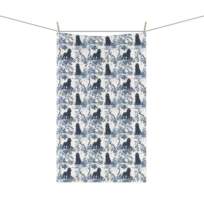 Irish Water Spaniel Cotton Tea Towels - Toile Pattern