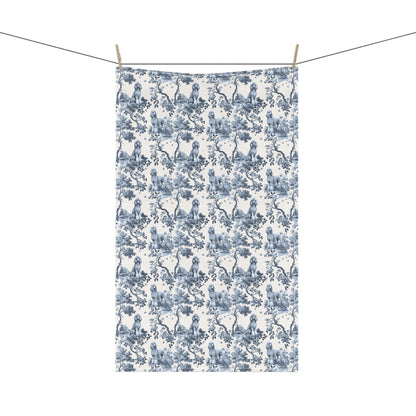 Standard Poodle Cotton Tea Towels - Toile Pattern