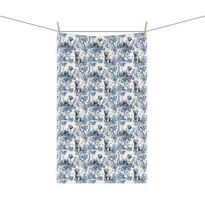 Wheaten Terrier Cotton Tea Towels - Toile Pattern