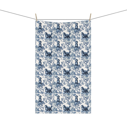 Sheepadoodle Cotton Tea Towels - Toile Pattern