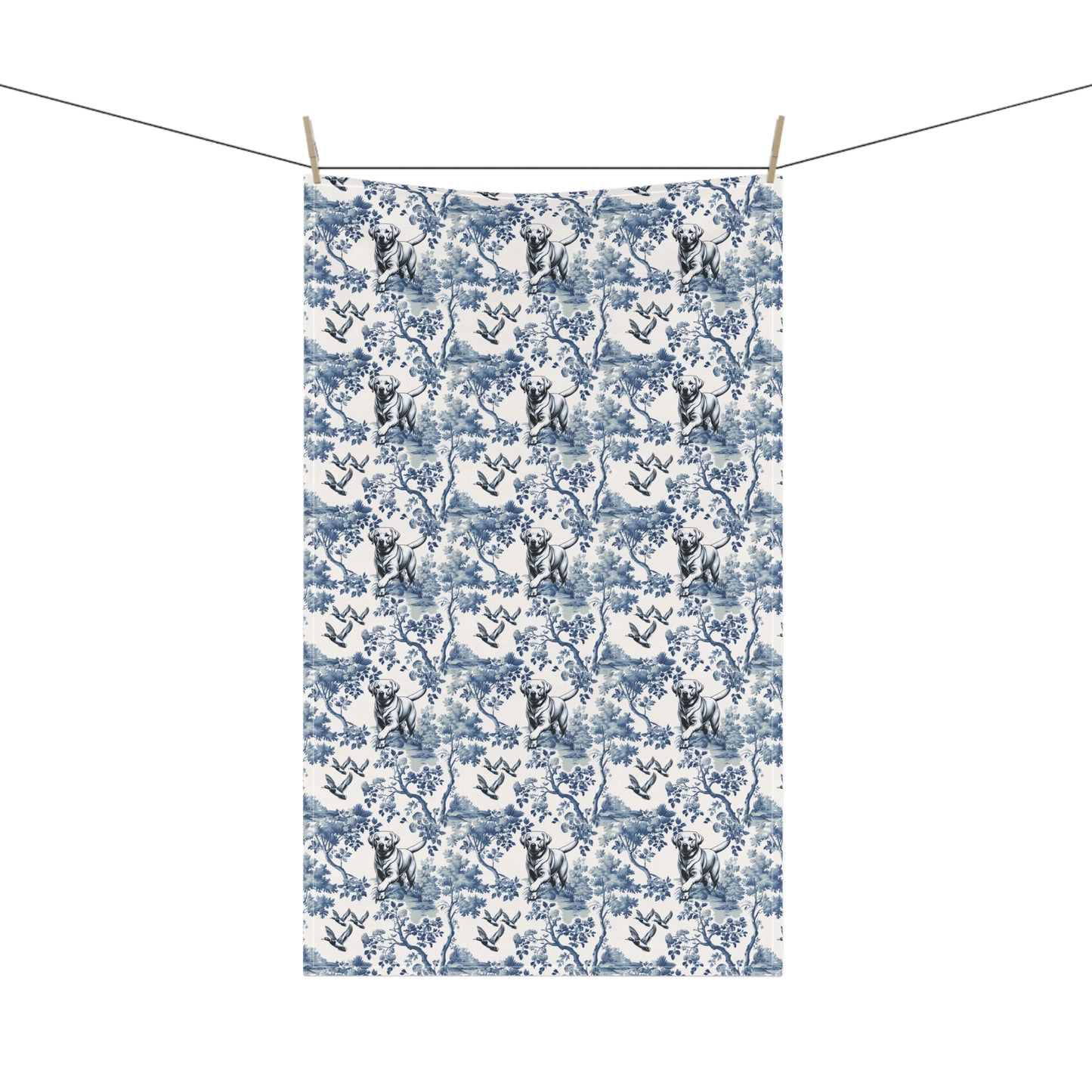 Labrador Retriever Cotton Tea Towels -Toile Pattern