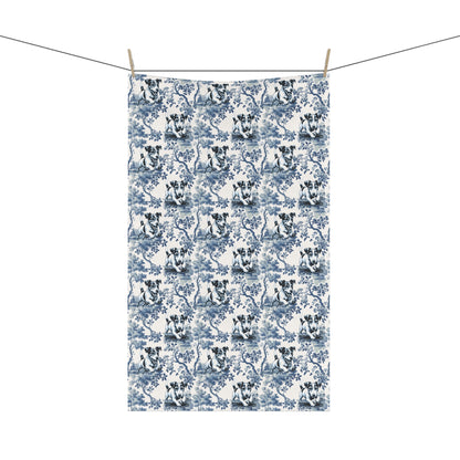 Jack Russell Terrier Cotton Tea Towels - Toile Pattern