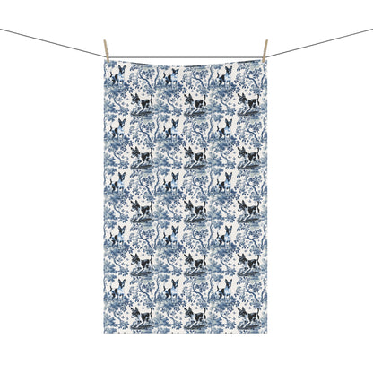 Rat Terrier Cotton Tea Towels - Toile Pattern