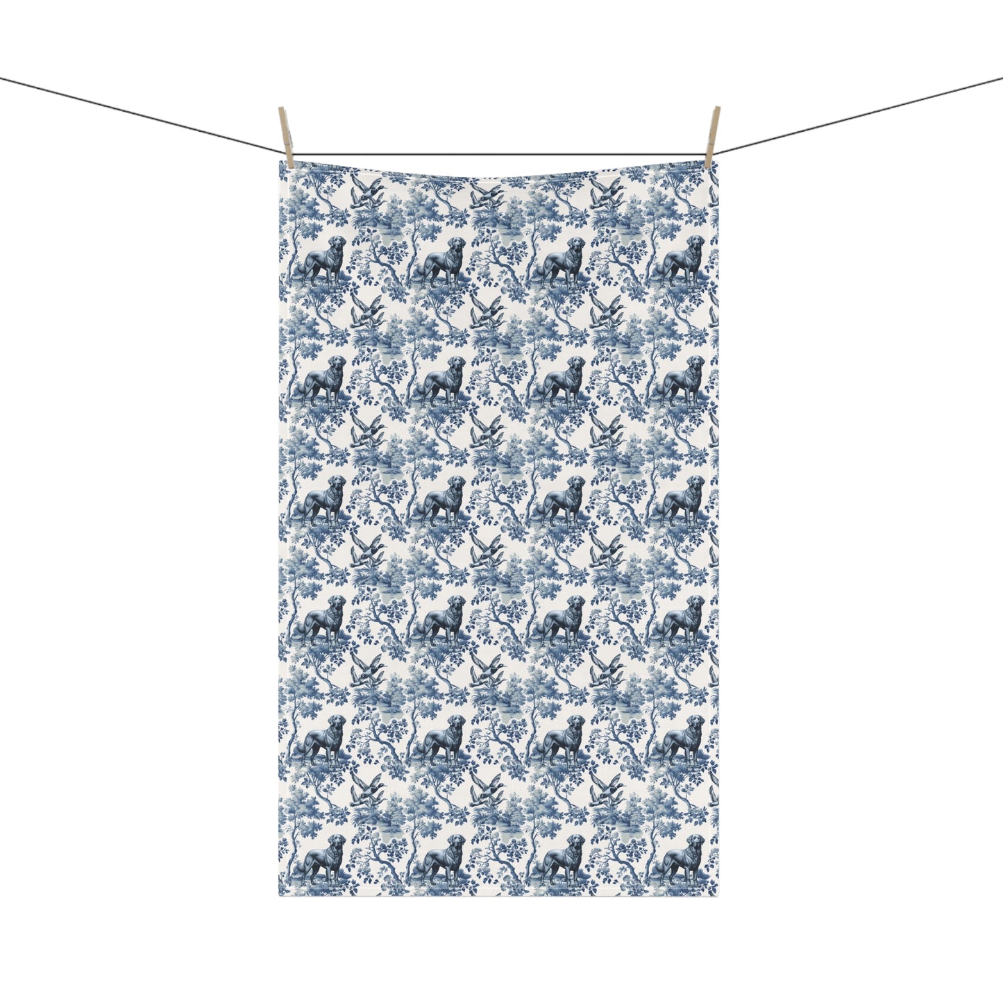 Chesapeak Bay Retriever Cotton Tea Towels -Toile Pattern