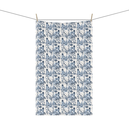 Leonberger Cotton Tea Towels - Toile Pattern