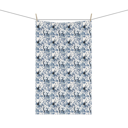 American Eskimo Dog Cotton Tea Towels - Toile Pattern