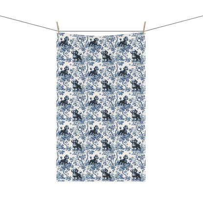 Poodle Cotton Tea Towels -Toile Pattern