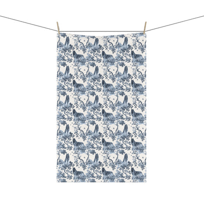 Belgian Tervuren Cotton Tea Towels - Toile Pattern