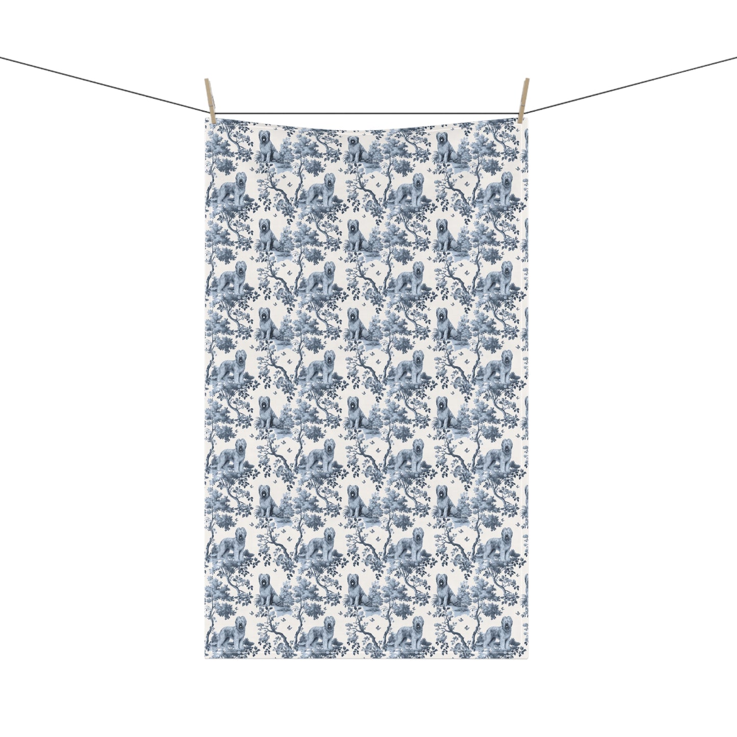 Briard Cotton Tea Towels - Toile Pattern
