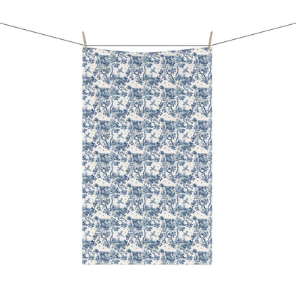 Welsh Springer Spaniel Cotton Tea Towels - Toile Pattern