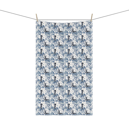 Dachshund Cotton Tea Towels - Toile Pattern