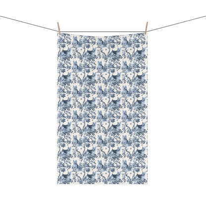 Norwich Terrier Cotton Tea Towels - Toile Pattern