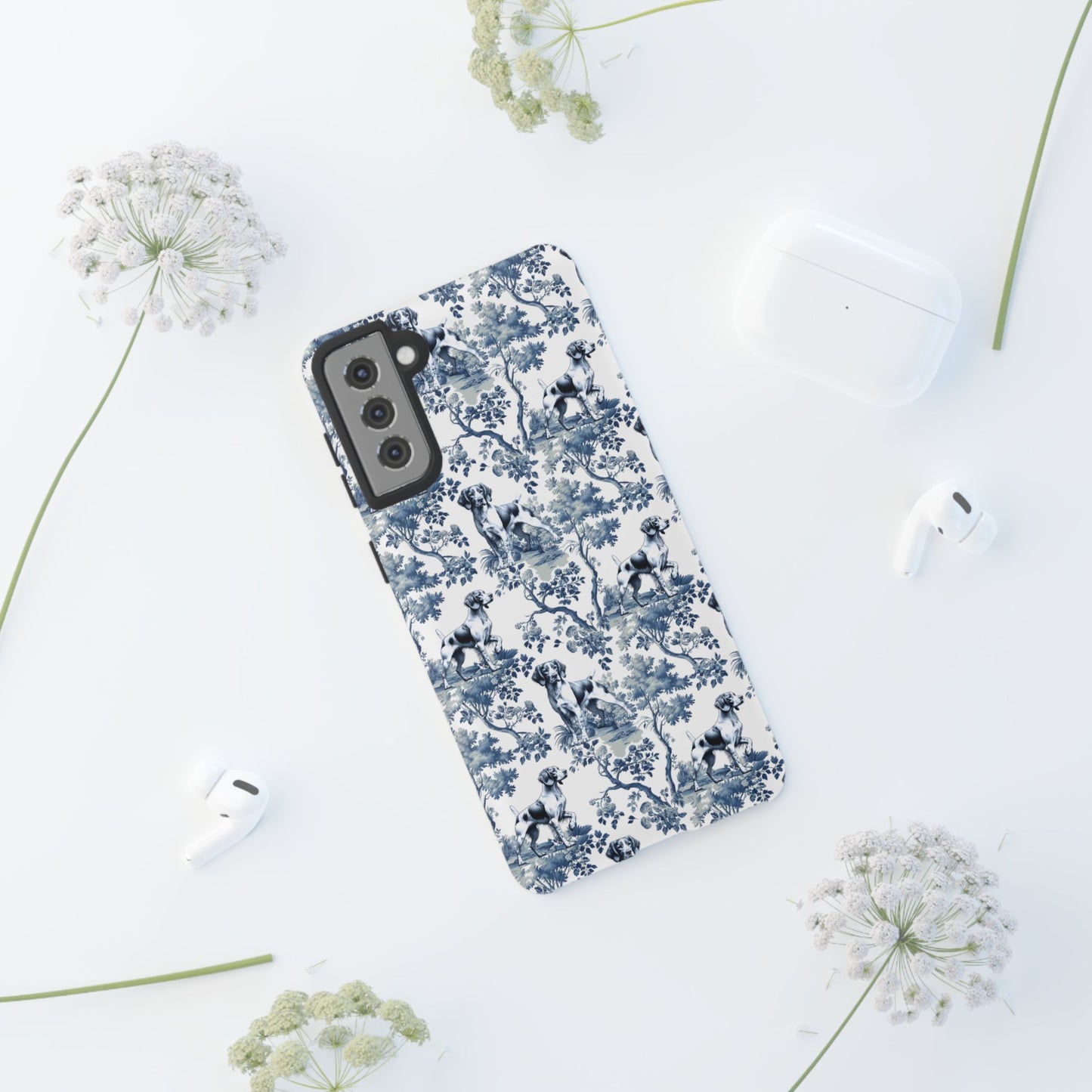 Brittany Spaniel Phone Case - Toile Pattern