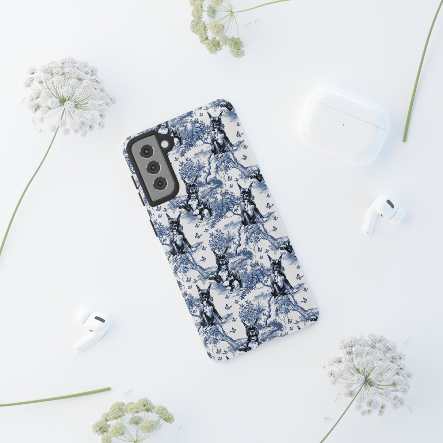 Boxer Phone Case - Toile Pattern
