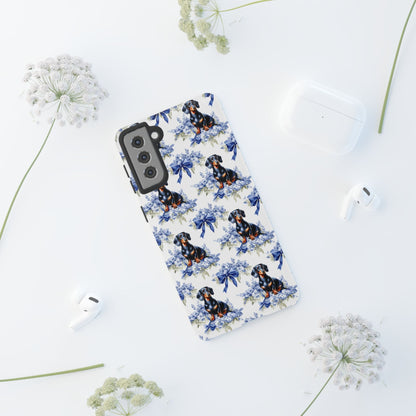 Dachshund Phone Case - Toile Pattern