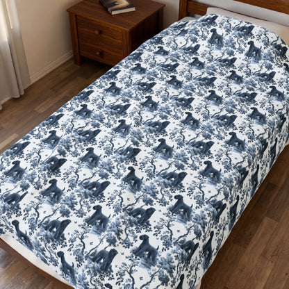 Kerry Blue Terrier Blanket - Toile Pattern