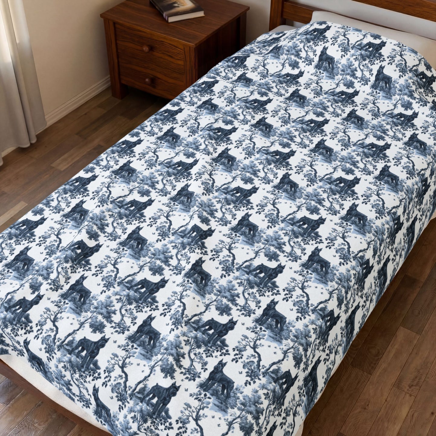 Giant Schnauzer Blanket - Toile Pattern