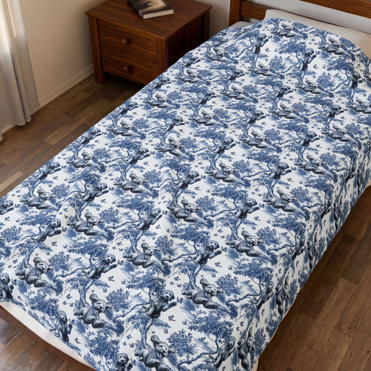Goldendoodle Blanket - Toile Pattern